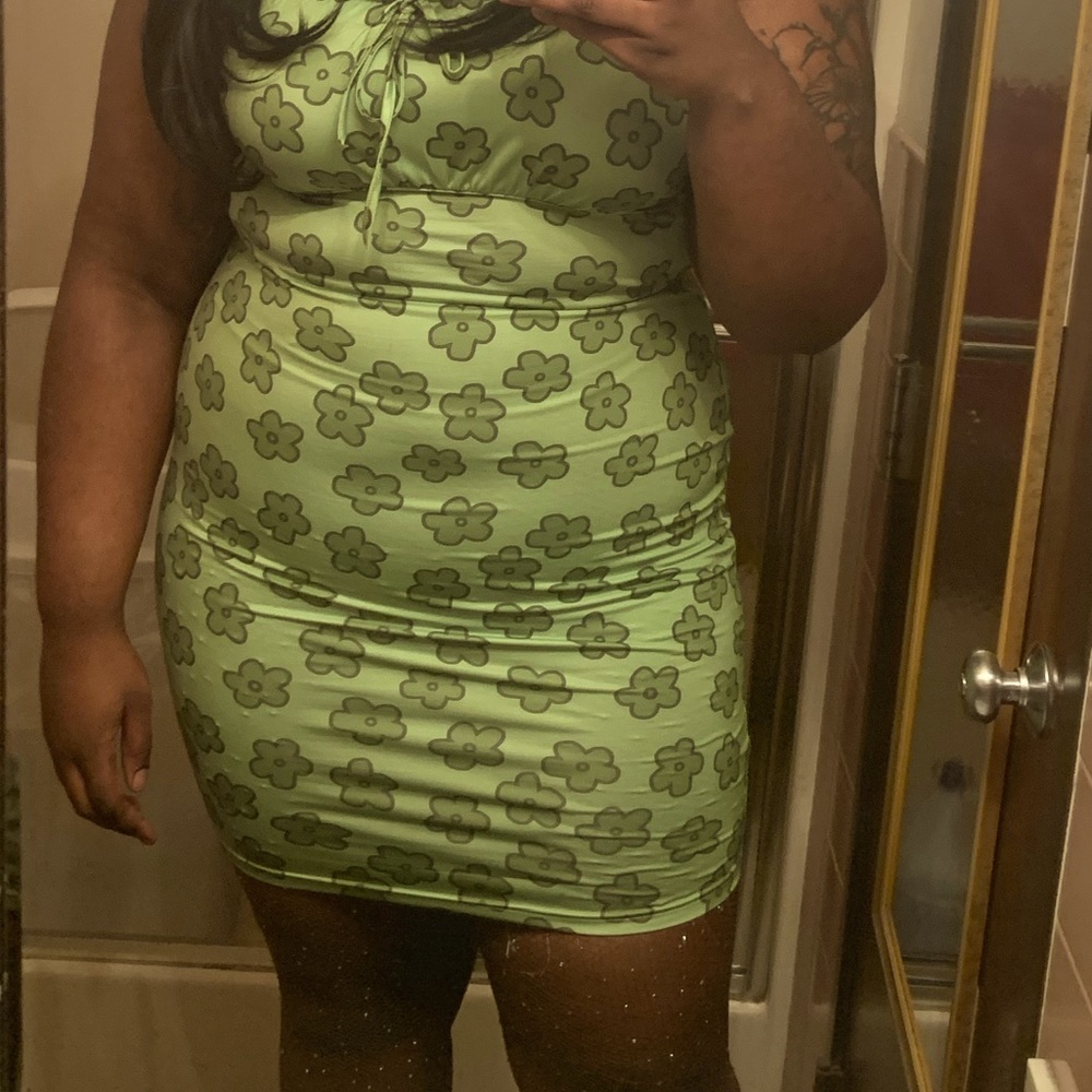 Green Flower Dress